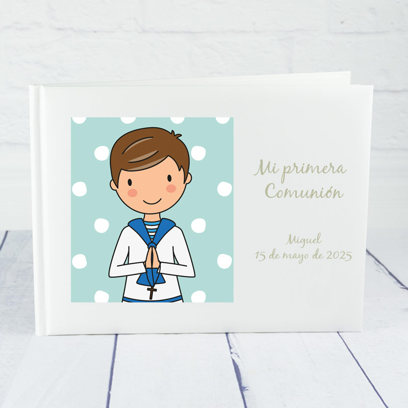 Cadeaux personnalisés: Livre d'or personnalis&eacute; pour la premi&egrave;re communion d'un gar&ccedil;on: Livre d'or personnalis&eacute; pour la premi&egrave;re communion d'un gar&ccedil;on