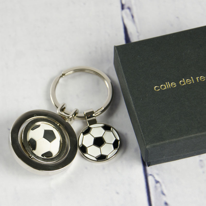 Cadeaux personnalisés: Bijoux personnalisés: Porte-clés foot-ball gravé