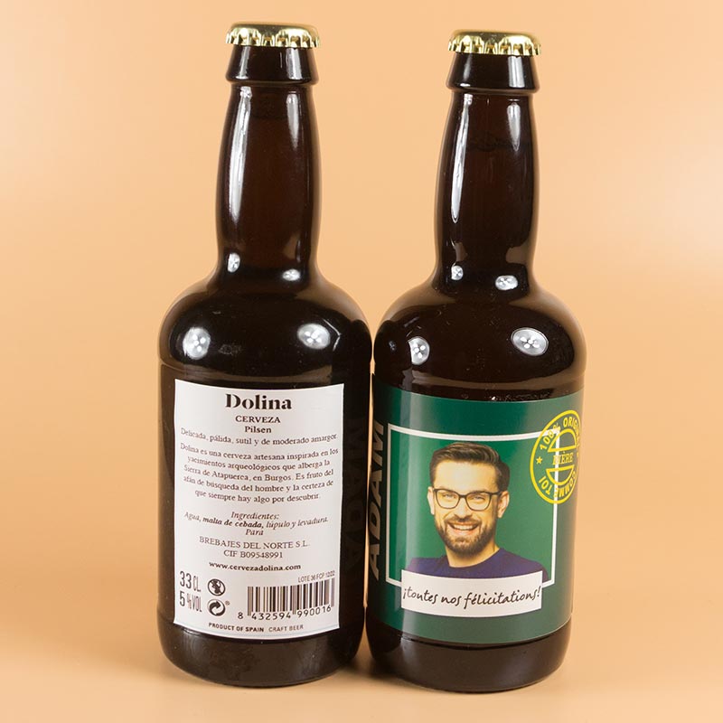 Cadeaux personnalisés: Boissons personnalisées: Pack de bière personnalisé avec prénom et photo