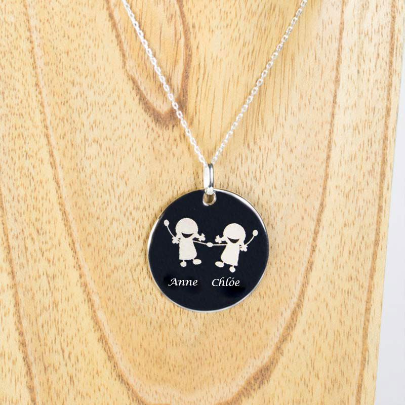 Cadeaux personnalisés: Bijoux personnalisés: Pendentif Argent Personnalisé