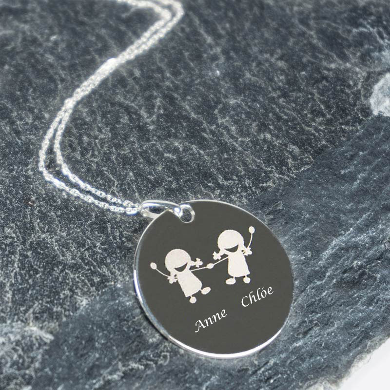 Cadeaux personnalisés: Bijoux personnalisés: Pendentif Argent Personnalisé