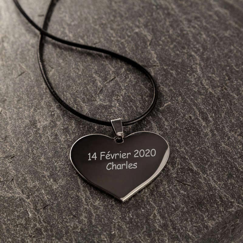 Cadeaux personnalisés: Bijoux personnalisés: Pendentif coeur avec photo gravée