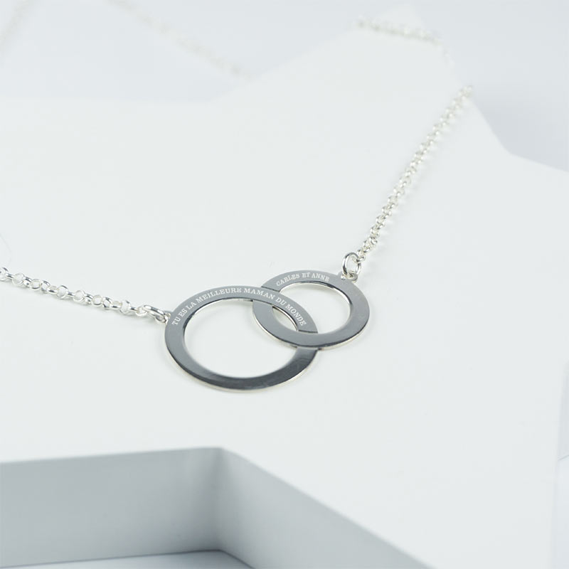 Cadeaux personnalisés: Bijoux personnalisés: Pendentif en argent  personnalisé