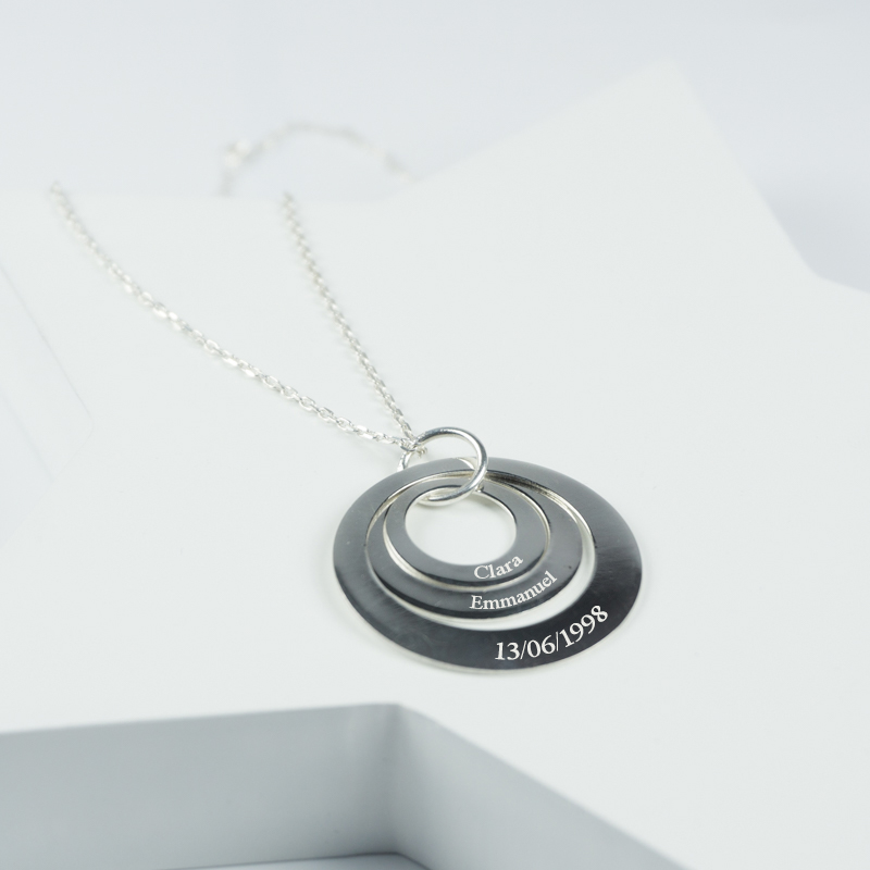 Cadeaux personnalisés: Bijoux personnalisés: Pendentif personnalisé argent