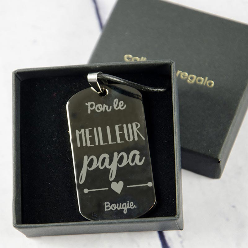 Cadeaux personnalisés: Cadeaux avec le nom: Pendentif personnalisé Le Meilleur Papa