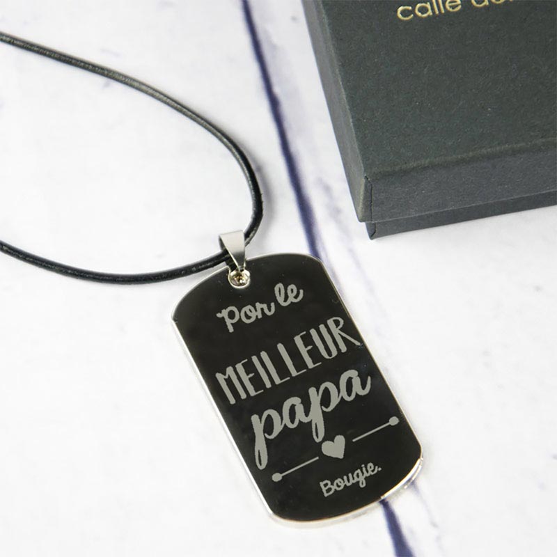 Cadeaux personnalisés: Cadeaux avec le nom: Pendentif personnalisé Le Meilleur Papa