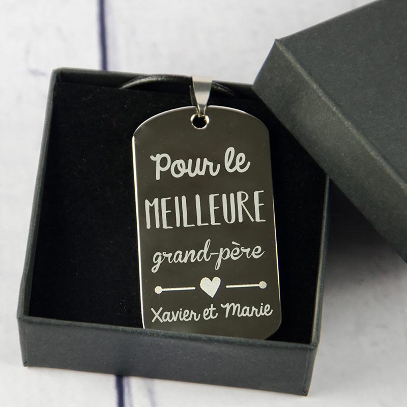 Cadeaux personnalisés: Cadeaux avec le nom: Pendentif 'pour Le Meilleur Grand-père' gravé de Votre Signature