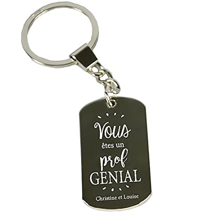 Cadeaux personnalisés: Bijoux personnalisés: Porte-clés gravé Vous êtes Un Prof génial personnalisé