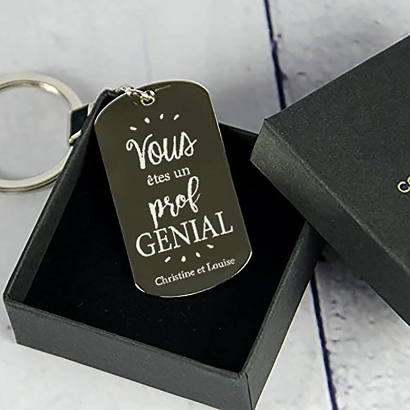 Cadeaux personnalisés: Bijoux personnalisés: Porte-clés gravé Vous êtes Un Prof génial personnalisé
