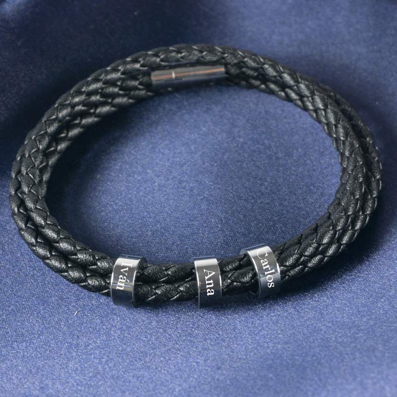 Cadeaux personnalisés: Bijoux personnalisés: Bracelet personnalisé pour homme