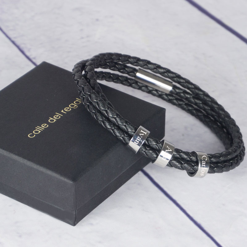 Cadeaux personnalisés: Bijoux personnalisés: Bracelet personnalisé pour homme