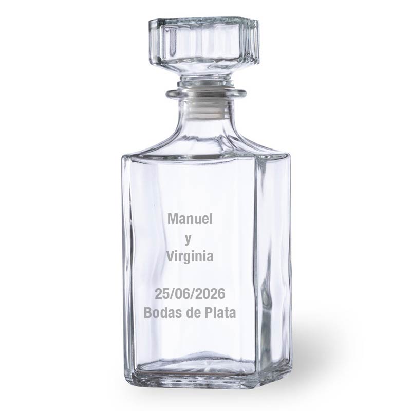 Cadeaux personnalisés: Art de la table personnalis&eacute;: Coffret &agrave; whisky avec texte grav&eacute;