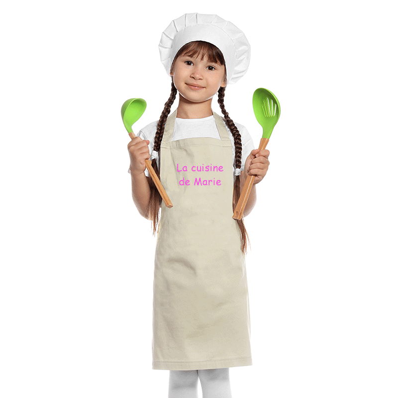 Cadeaux personnalisés: Cadeaux brodés: Tablier de cuisine pour enfant bio brodé avec prénom