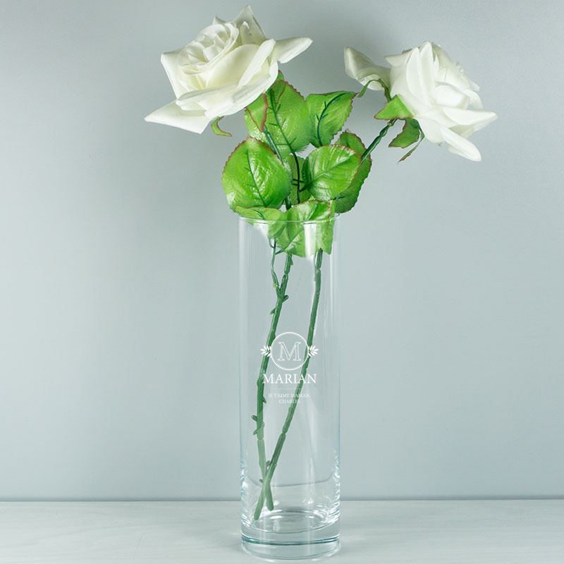 Cadeaux personnalisés: Décoration: Vase gravé avec prénom