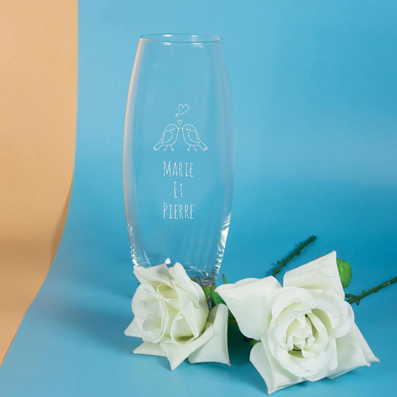 Cadeaux personnalisés: Art de la table personnalisé: Vase personnalisé pour les amoureux