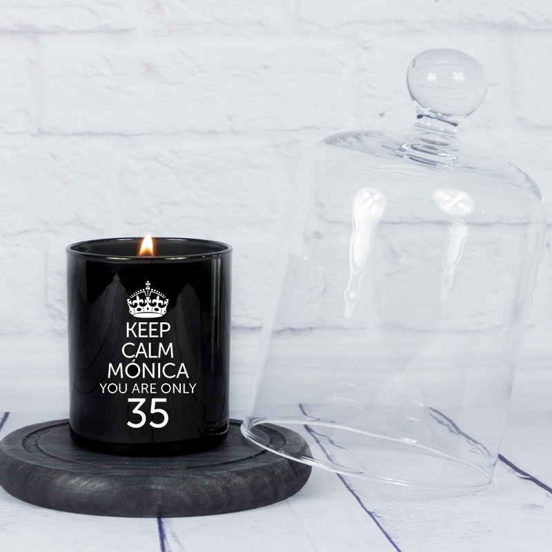 Cadeaux personnalisés: Bougies personnalisées: Bougie personnalisée 'Keep calm, you are only'