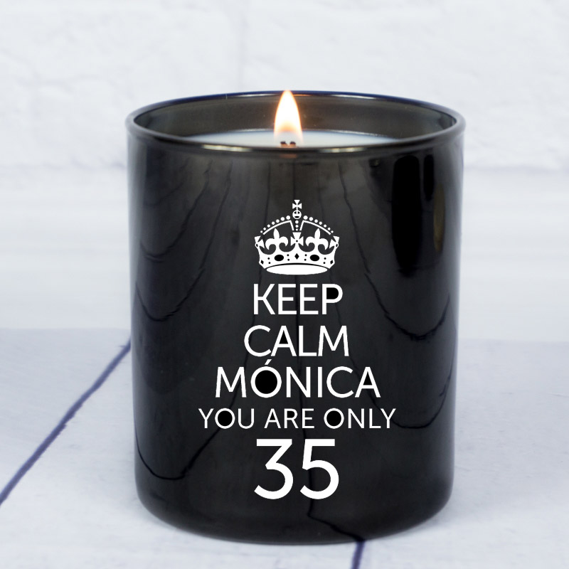 Cadeaux personnalisés: Bougies personnalisées: Bougie personnalisée 'Keep calm, you are only'