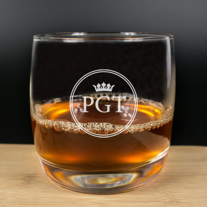 Cadeaux personnalisés: Art de la table personnalisé: Verre à whisky personnalisé gravé d'initiales