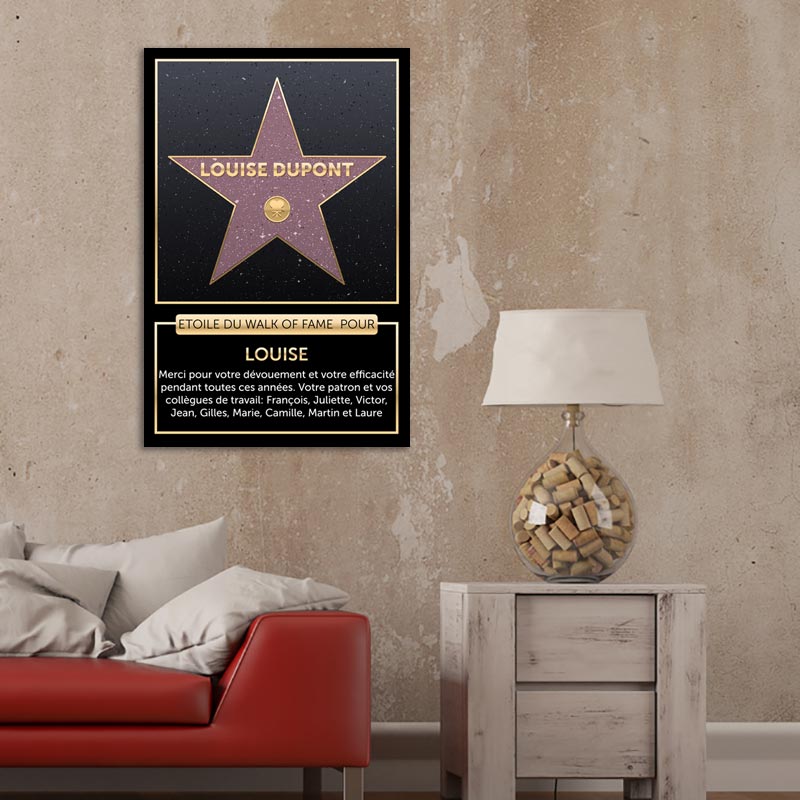 Cadeaux personnalisés: Décoration: Affiche 'Walk of fame' personalisée