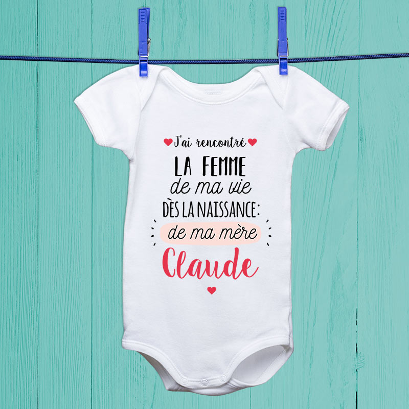 Cadeaux personnalisés: Cadeaux avec le nom: Body personnalisé pour bébé