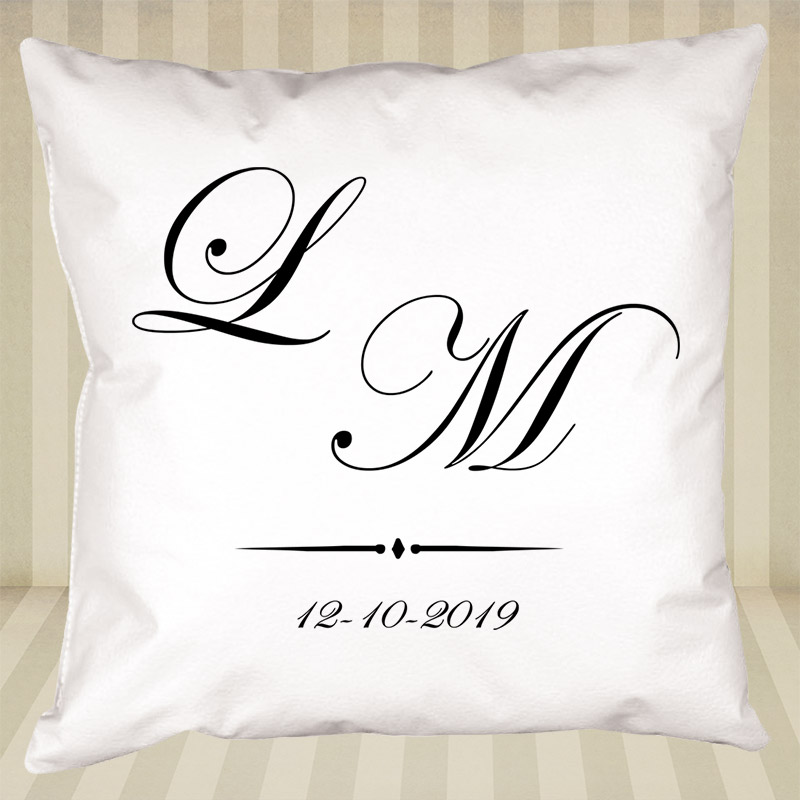 Cadeaux personnalisés: Décoration: Coussin monogrammé personnalisé