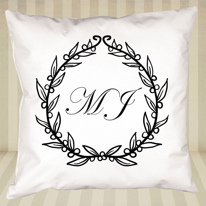 Cadeaux personnalisés: Décoration: Coussin monogrammé personnalisé