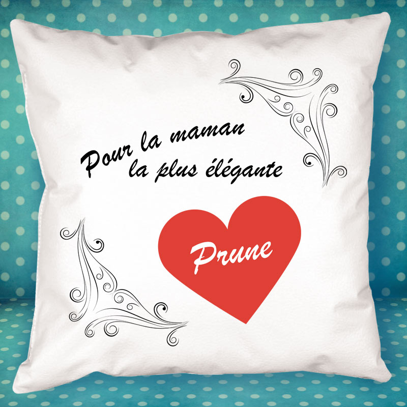 Cadeaux personnalisés: Décoration: Coussin avec coeur personnalisé