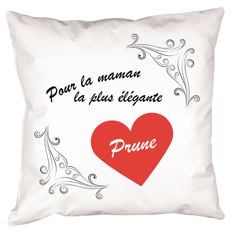 Cadeaux personnalisés: Décoration: Coussin avec coeur personnalisé