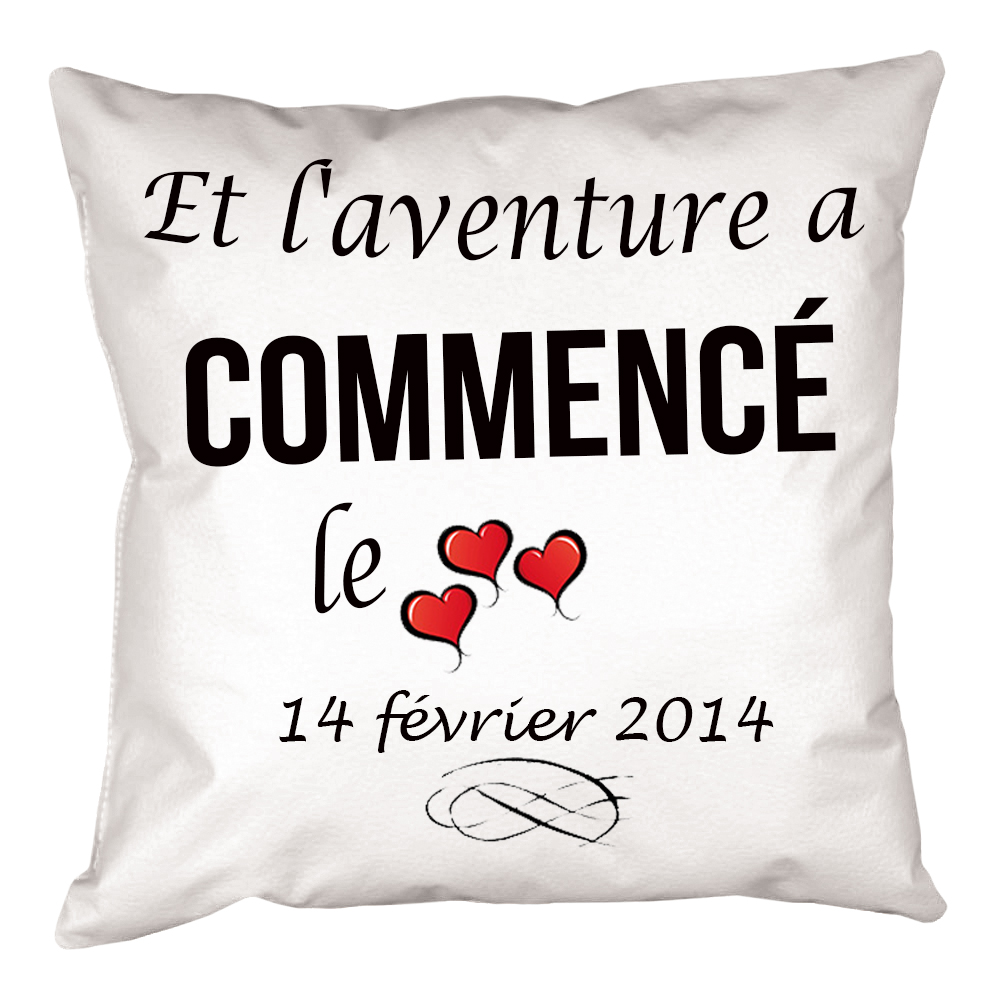 Cadeaux personnalisés: Décoration: Coussin personnalisé Amour