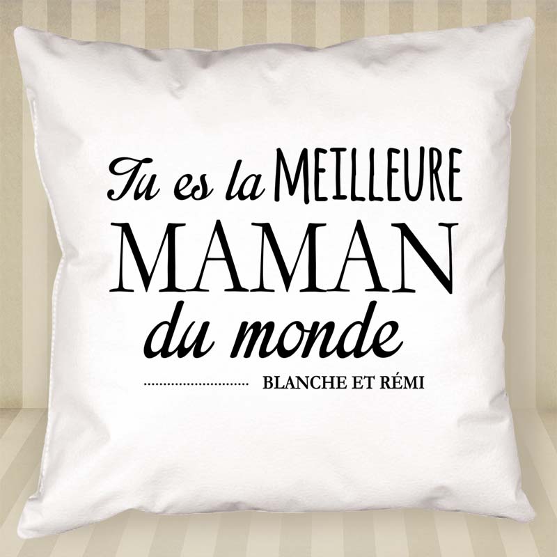 Coussin personnalisé - Mère et fille (40x40cm) - Meilleure maman