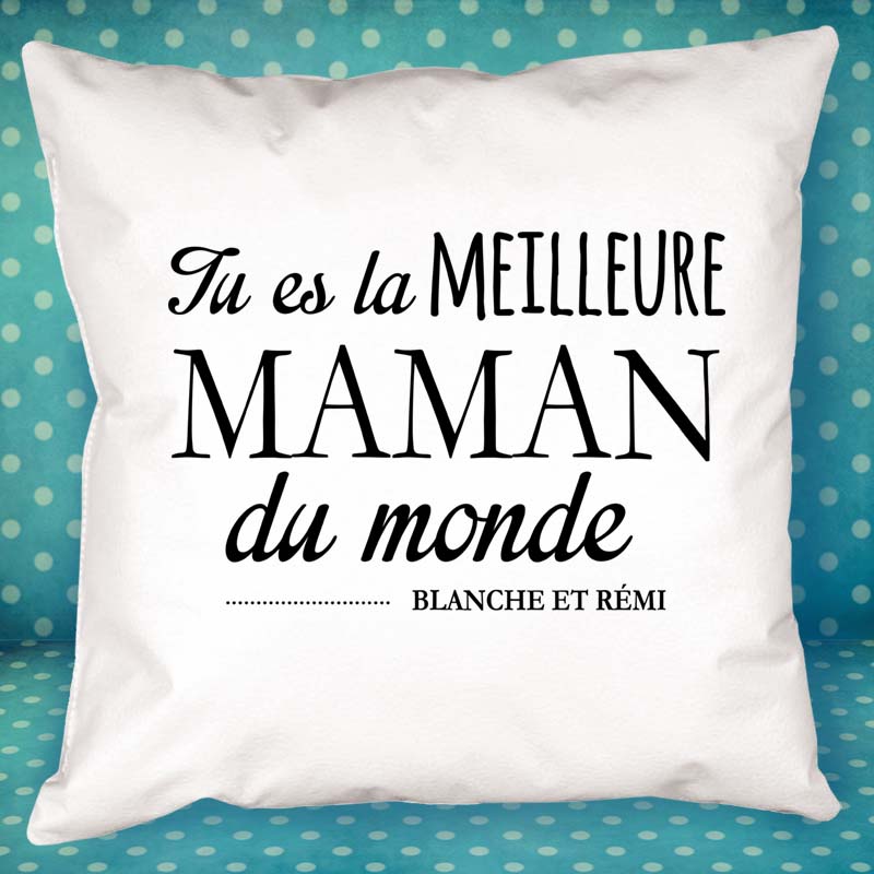 Cadeaux personnalisés: Décoration: Coussin personnalisé de la meilleure maman