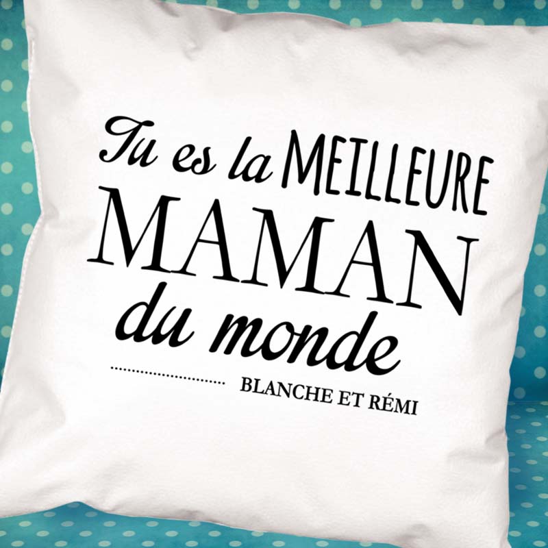 Coussin personnalisé - Maman depuis