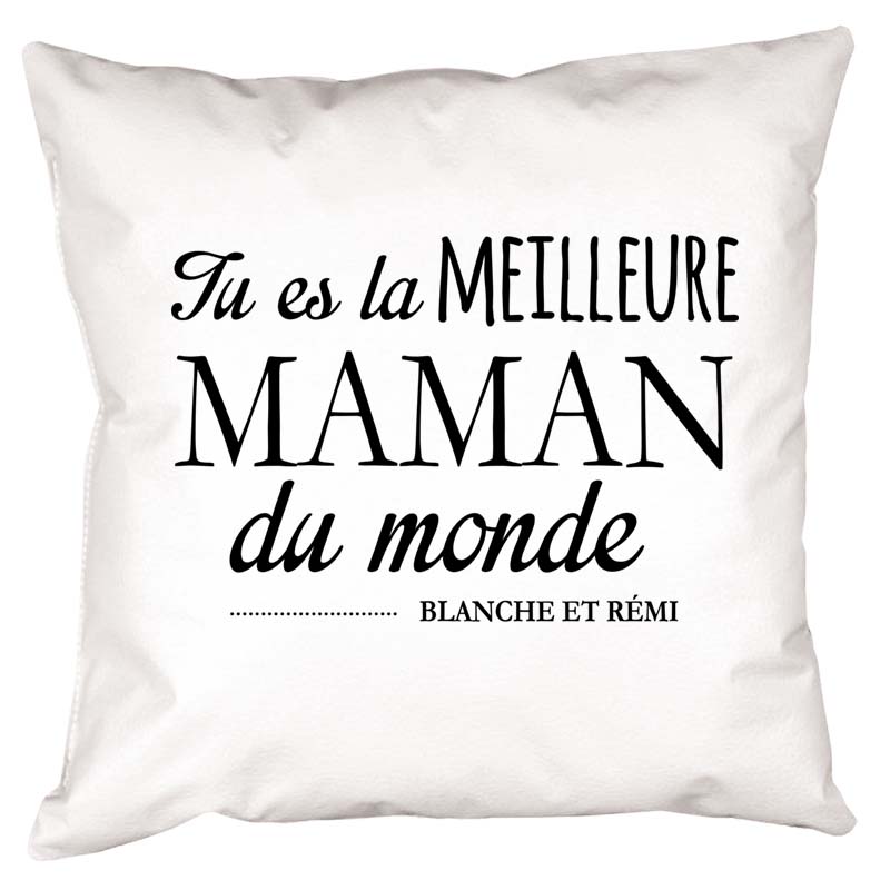 Coussin personnalisé 'bulles' pour maman