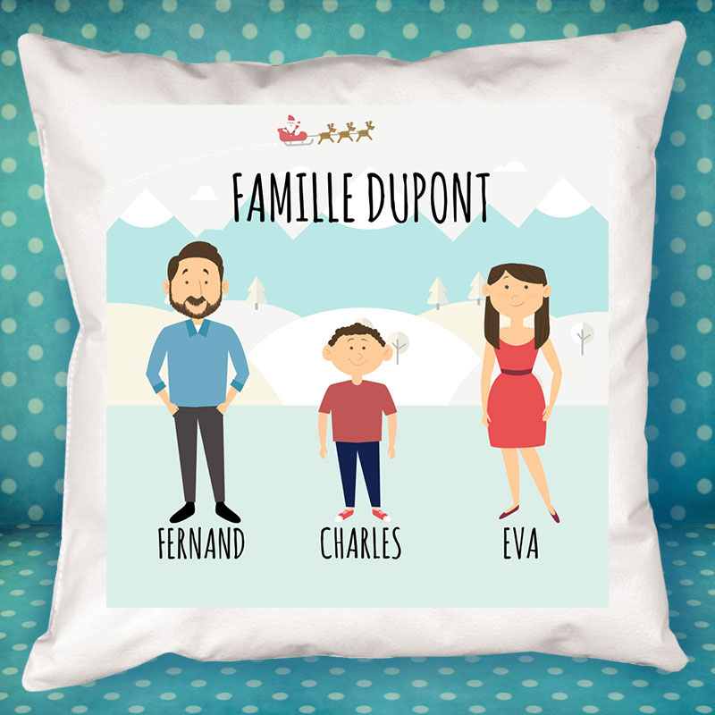 Cadeaux personnalisés: Décoration: Coussin personnalisé Famille Super