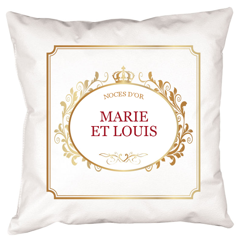 Cadeaux personnalisés: Décoration: Coussin personnalisé pour les noces d'or