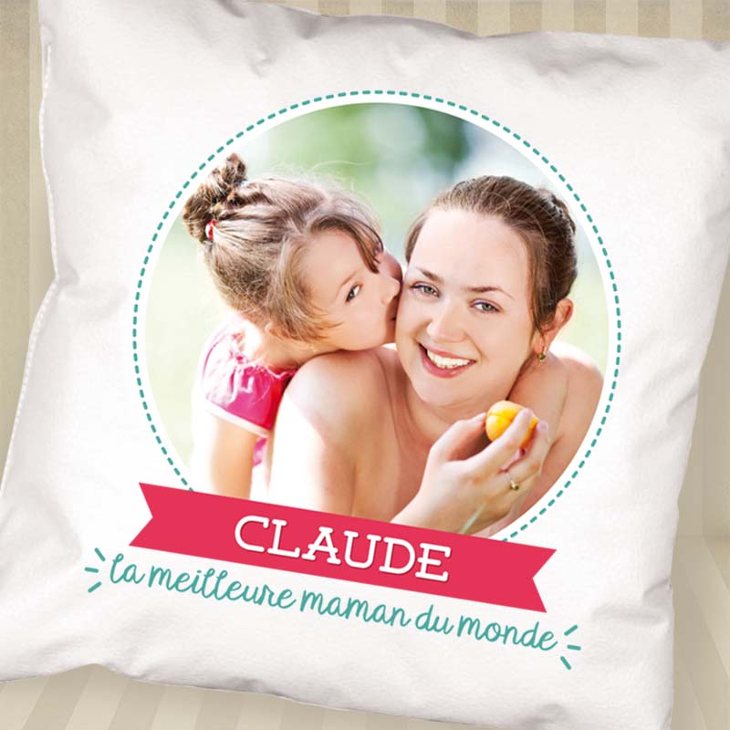 Cadeaux personnalisés: Décoration: Coussin personnalisé pour maman