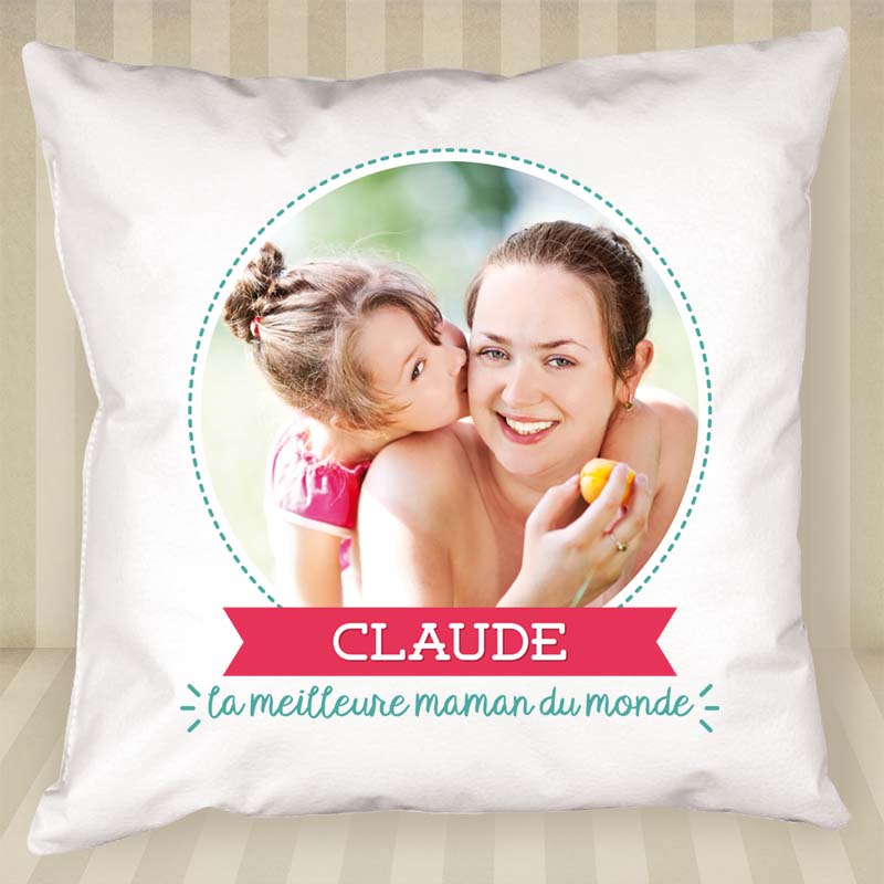 Cadeaux personnalisés: Décoration: Coussin personnalisé pour maman