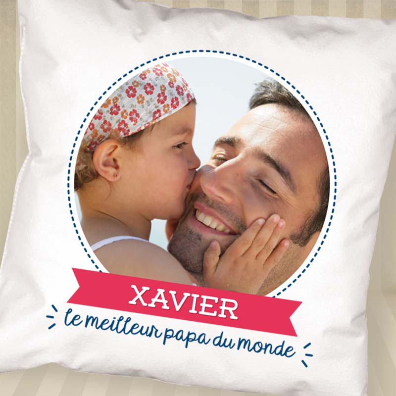 Cadeaux personnalisés: Décoration: Coussin personnalisé pour papa