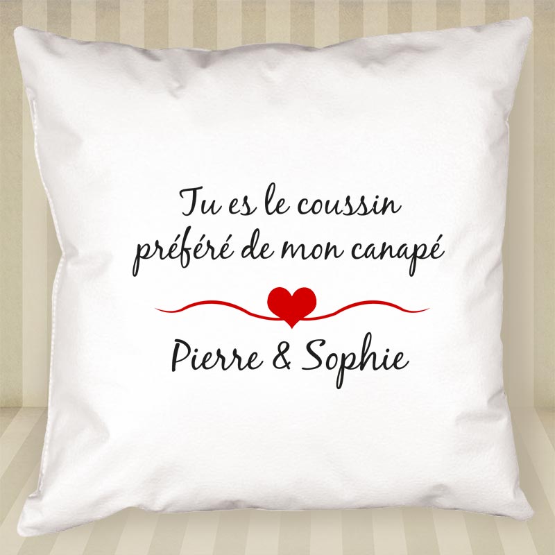 Cadeaux personnalisés: Décoration: Mon coussin préféré personnalisé