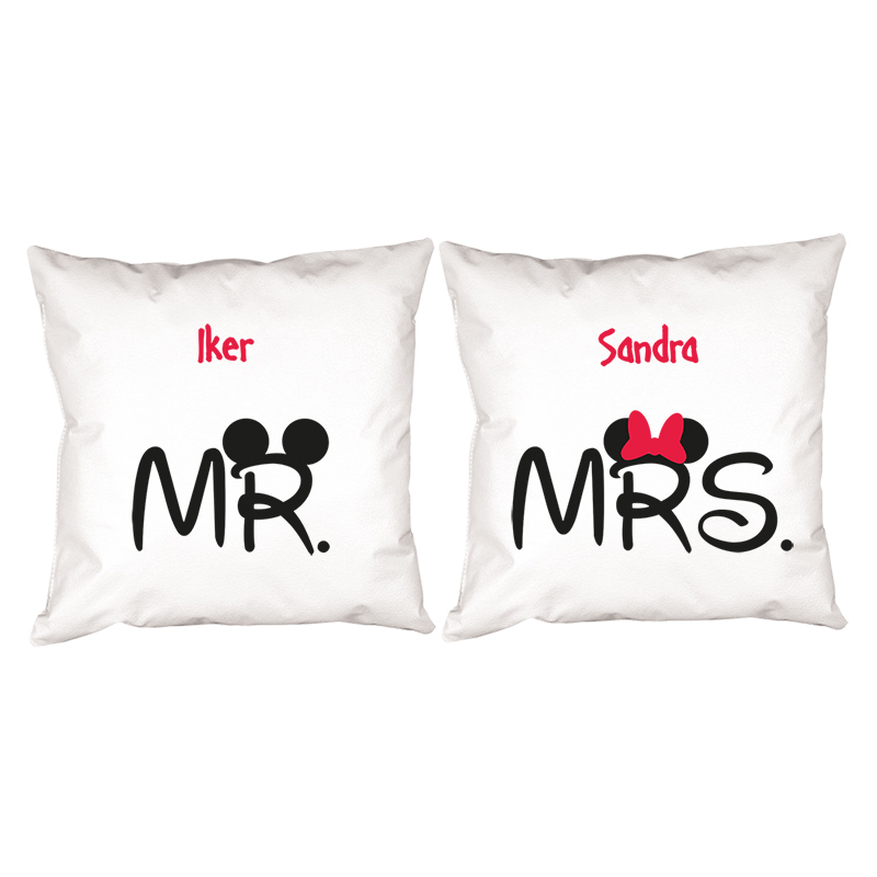 Cadeaux personnalisés: Décoration: Pack de coussins Mr et Mrs