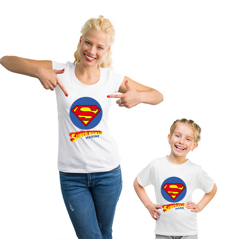 Cadeaux personnalisés: Cadeaux avec le nom: Pack personnalisé Super Maman et Super Fils/Fille