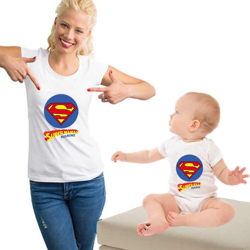 Cadeaux personnalisés: Cadeaux avec le nom: Pack personnalisé Super Maman et Super Fils/Fille