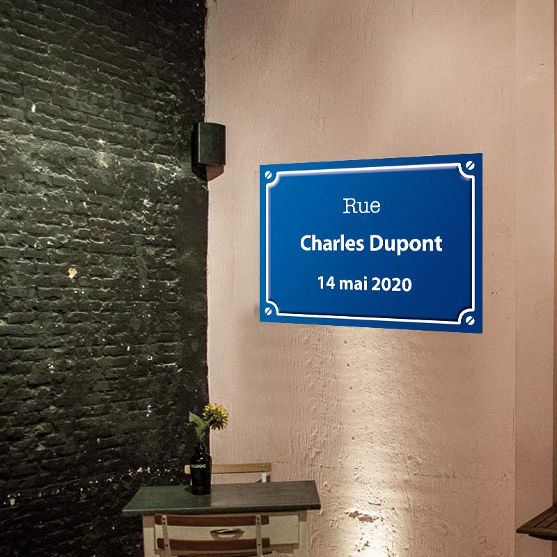 Cadeaux personnalisés: Décoration: Plaque de rue personnalisée