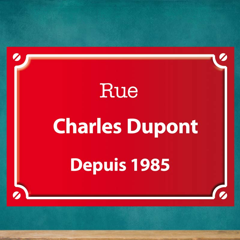 Cadeaux personnalisés: Décoration: Plaque de rue personnalisée