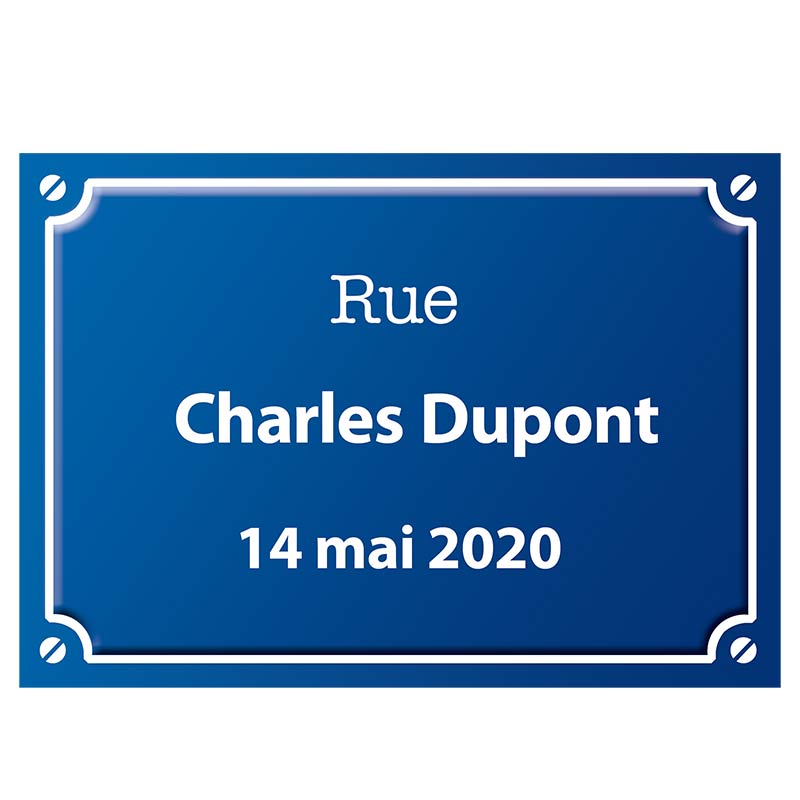 Cadeaux personnalisés: Décoration: Plaque de rue personnalisée