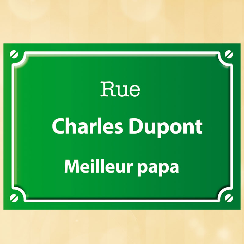 Cadeaux personnalisés: Décoration: Plaque de rue personnalisée