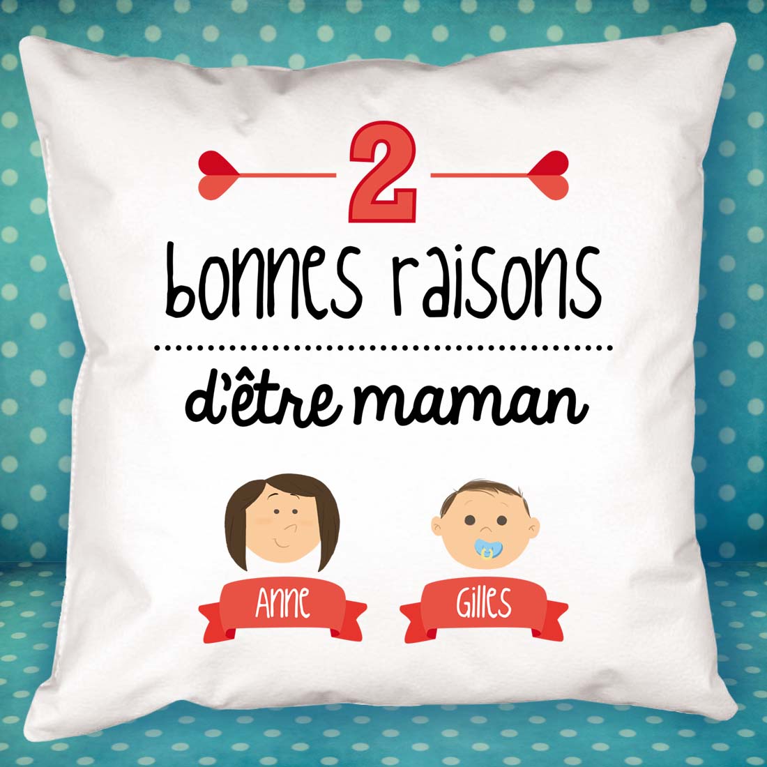 Cadeaux personnalisés: Décoration: Raisons d'être maman Coussin