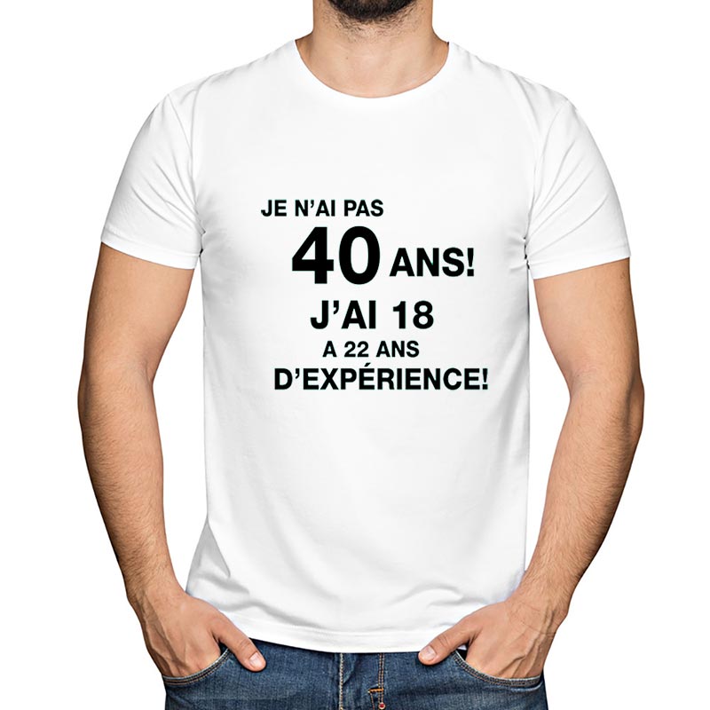 Cadeaux personnalisés: Cadeaux avec le nom: T-shirt anniversaire drôle