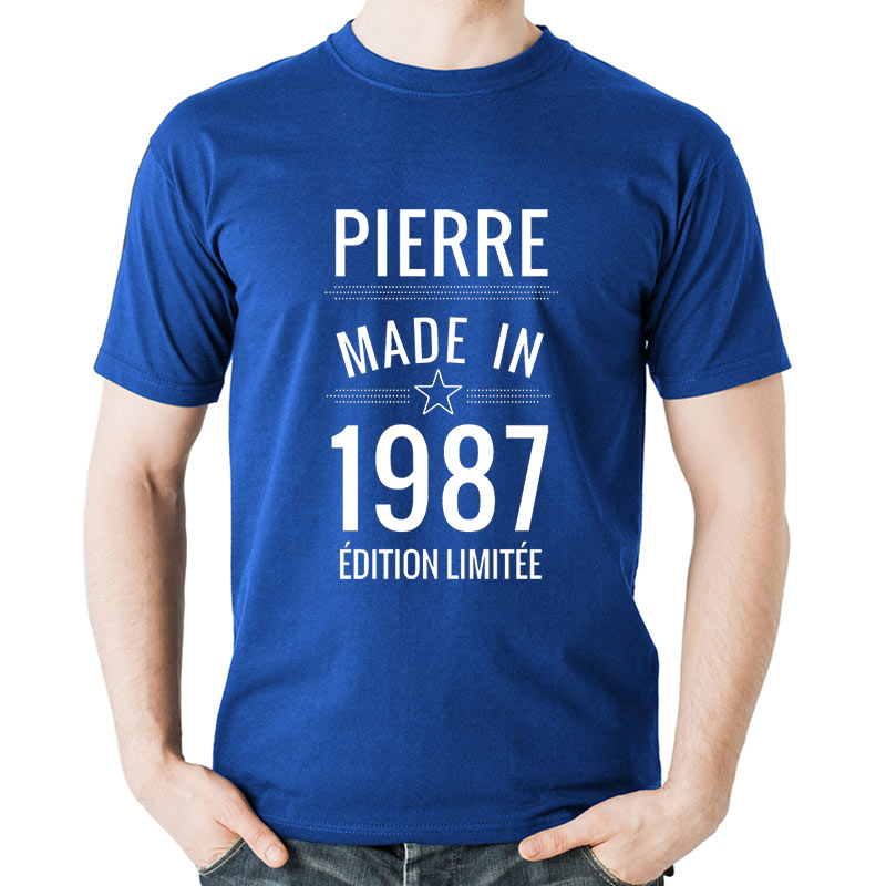 Cadeaux personnalisés: Cadeaux avec le nom: T-shirt personnalisé 'Made in'