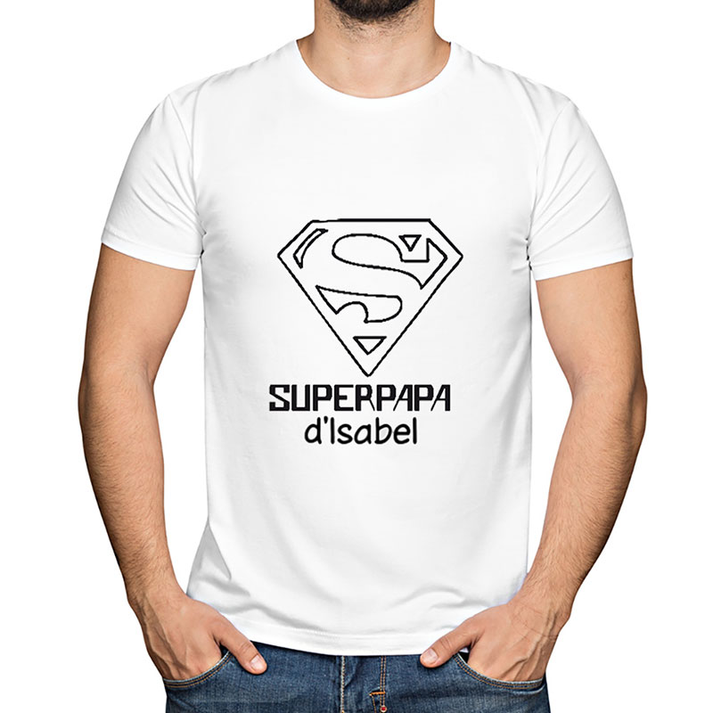 Cadeaux personnalisés: Tee-shirts personnalisés: T-shirt personnalisé Super Papa